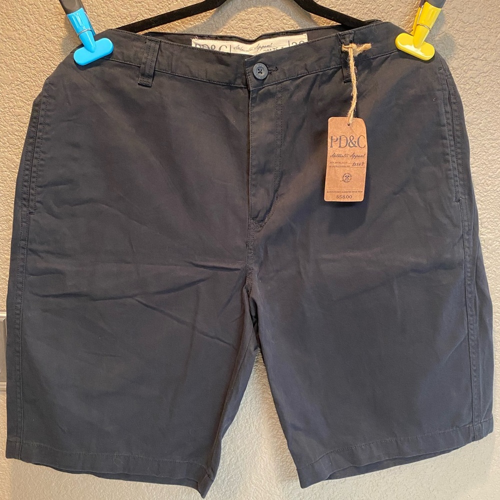 PD&C men’s black shorts. NWT